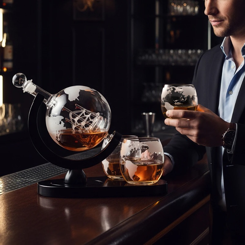 Decanter Globe Set - Ensemble décanteur globe créatif avec carafe,