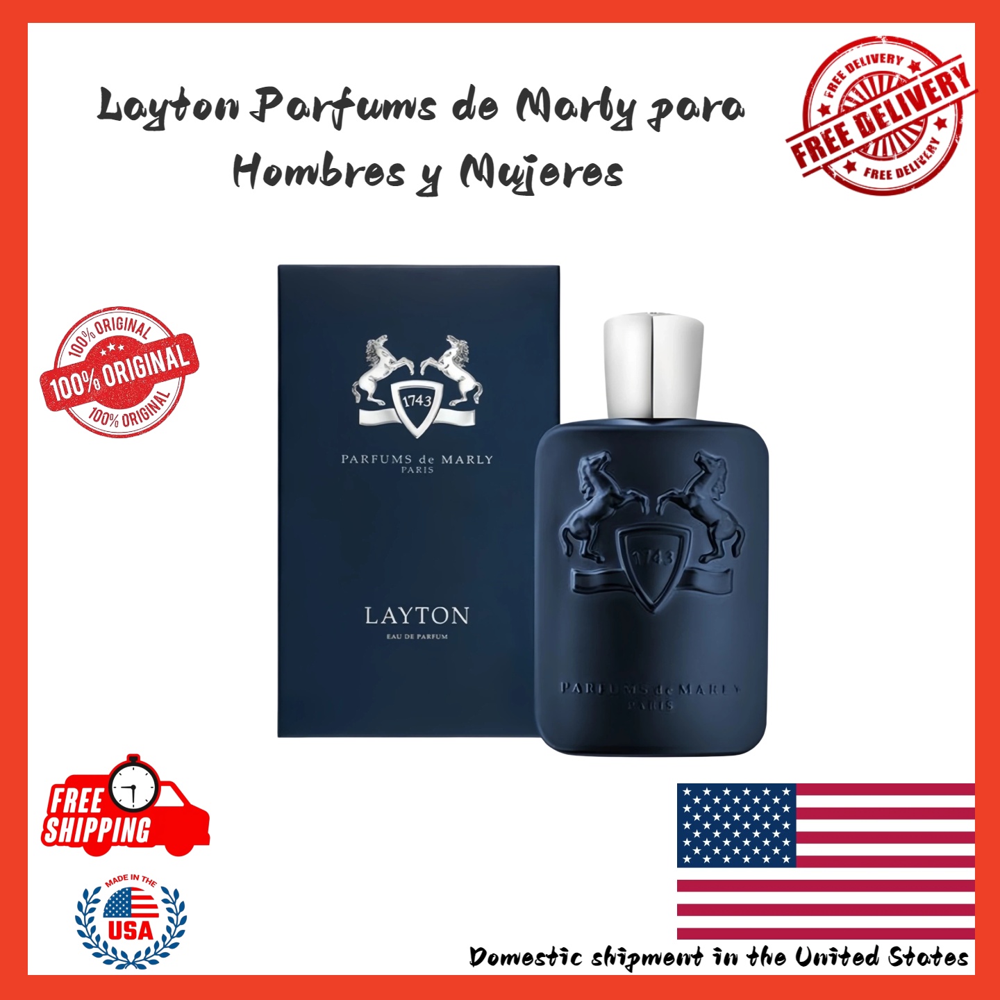 Home Bar Accessories - Parfums De Marly Layton 4.2oz Flacon