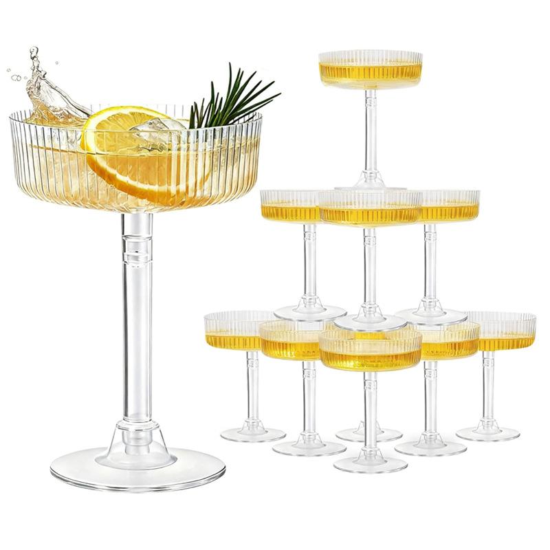 Home Bar Supplies - Gobelets à dessert Martini en plastique