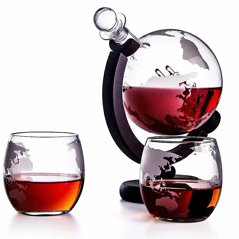 Decanter Globe Set - Ensemble de verres à whisky, Globe