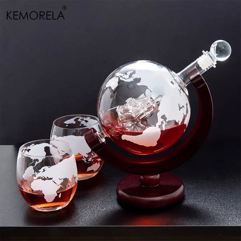 Decanter Globe Set - Ensemble de carafe à whisky Globe