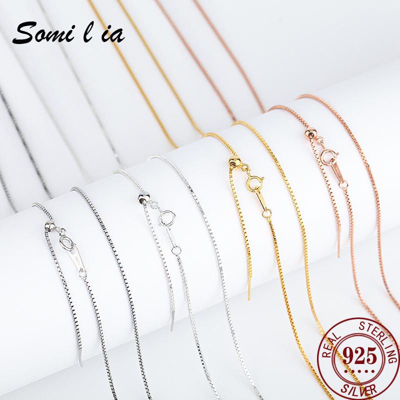 Bar Cart Gold - SOMILIA argent 925 collier boîte chaîne
