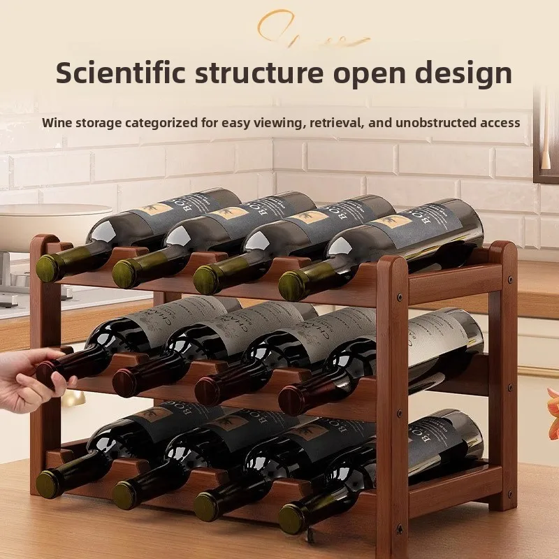 Porte-vin en bambou haut de ga - Home Bar And Cabinet avis et prix