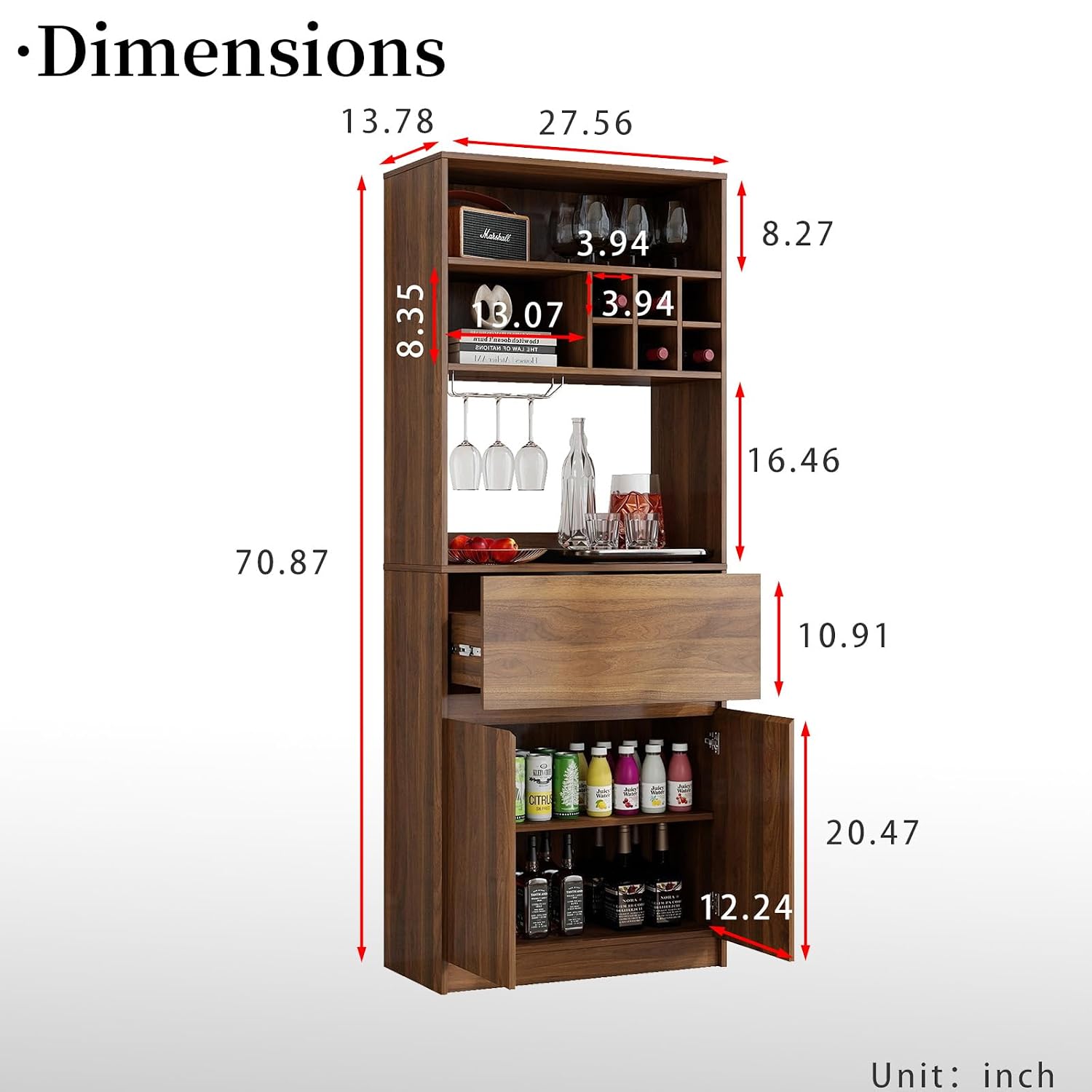 Meuble de bar à café, armoire  - Home Bar And Cabinet avis et prix