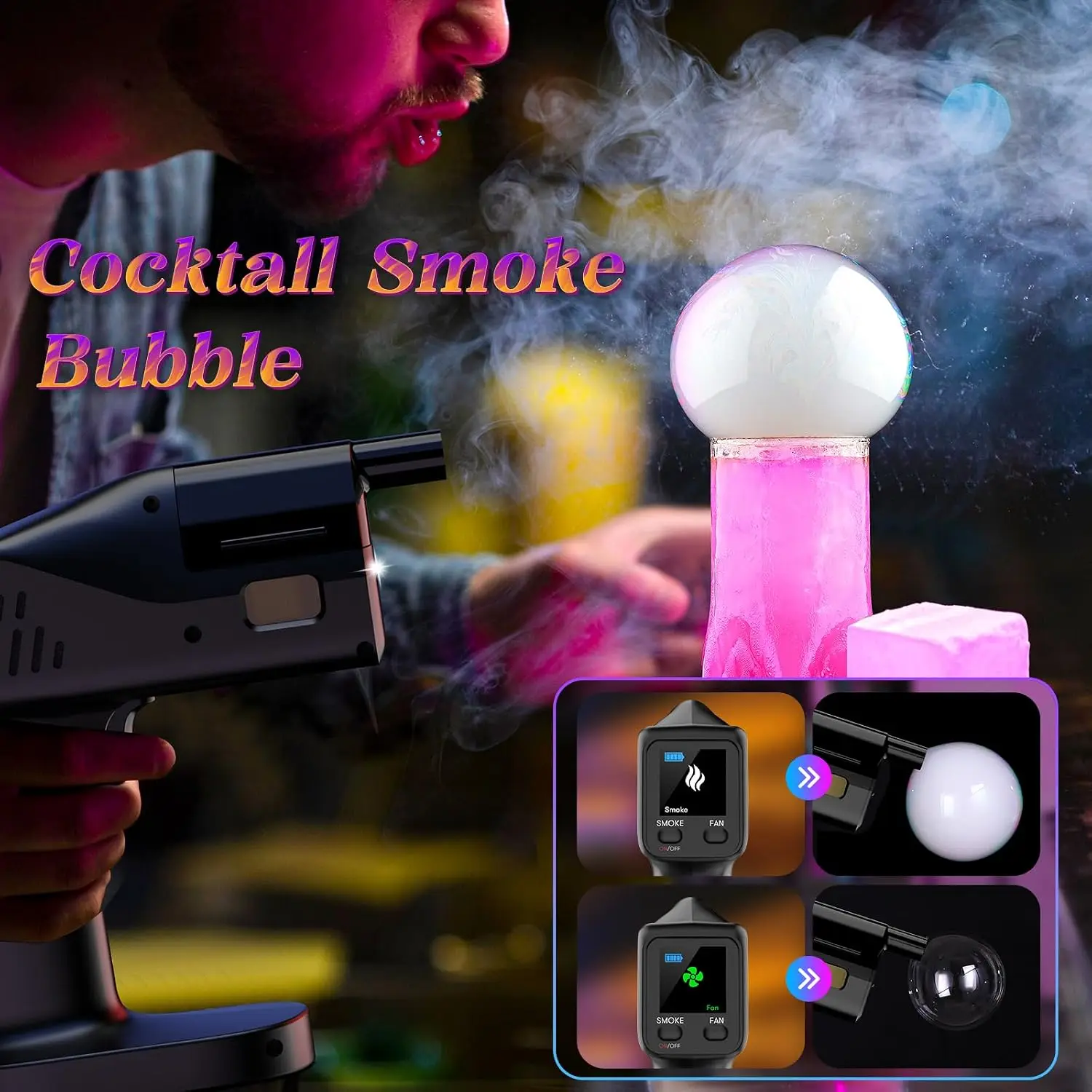 Kit de pistolet à bulles de fu - Smoking Gun Kit avis et prix